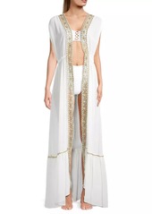 Ramy Brook Kairi Metallic-Trim Cover-Up