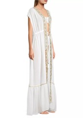 Ramy Brook Kairi Metallic-Trim Cover-Up