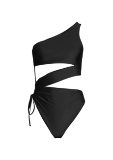 Ramy Brook Kezia One-Shoulder Cut Out One-Piece Swimsuit