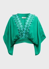 Ramy Brook Kynlee Embroidered Blouse 