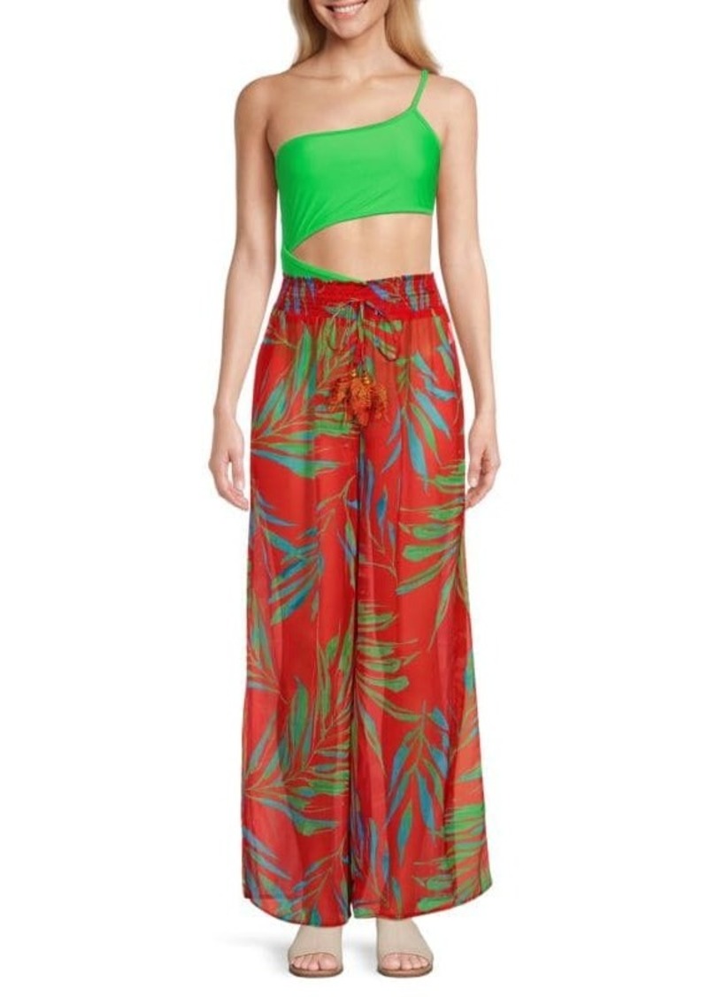 Ramy Brook Lancaster Print Cover Up Ankle Pants