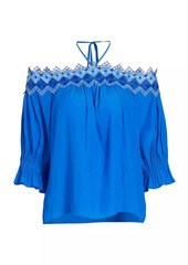 Ramy Brook Laney Embroidered Off-The-Shoulder Blouse