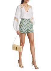 Ramy Brook Laurel Embroidered Tassel Blouse