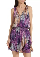 Ramy Brook Leota Tie-Dye Dotted Minidress