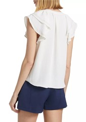 Ramy Brook Lettie Ruffled V-Neck Top