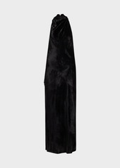 Ramy Brook Livia Velvet Halter Midi Dress