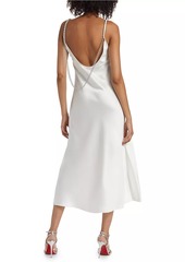 Ramy Brook Lizzie Satin Chainlink Slip Midi-Dress