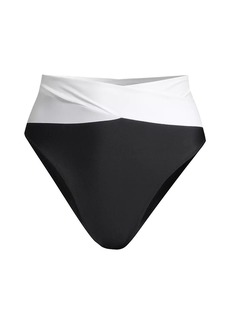 Ramy Brook Luella Two-Tone Bikini Bottom