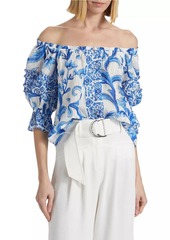 Ramy Brook Lula Floral Off-the-Shoulder Top