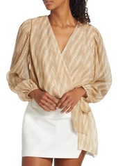 Ramy Brook Lupita Striped Silk Blend Blouse