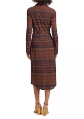 Ramy Brook Lydia Chevron Midi-Dress