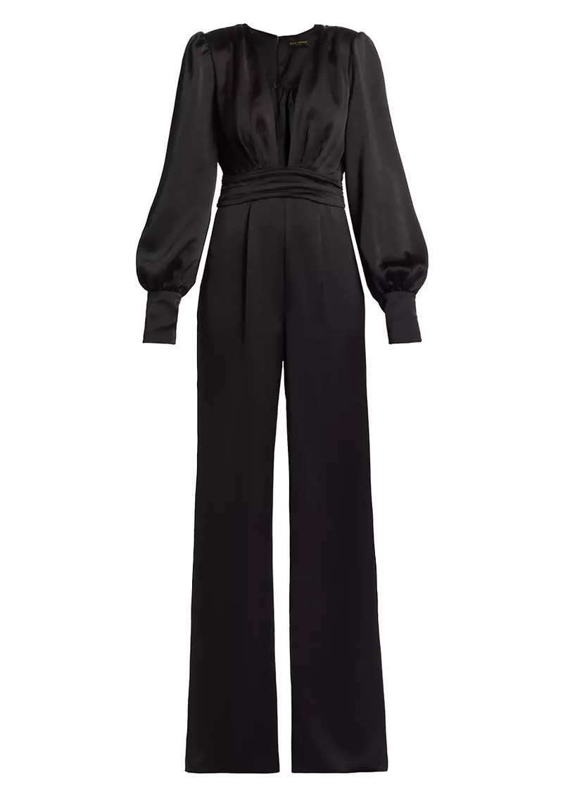 Ramy Brook Madelane Satin Plunge Jumpsuit