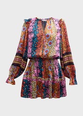 Ramy Brook Makenna Multi-Floral Boho Mini Dress