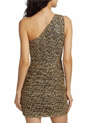 Ramy Brook Mallory Metallic One-Shoulder Minidress