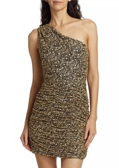 Ramy Brook Mallory Metallic One-Shoulder Minidress