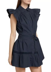 Ramy Brook Marceline Flutter-Sleeve Minidress