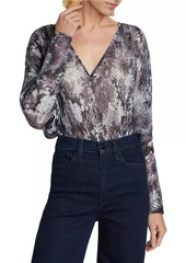 Ramy Brook Margot Metallic Floral Bodysuit