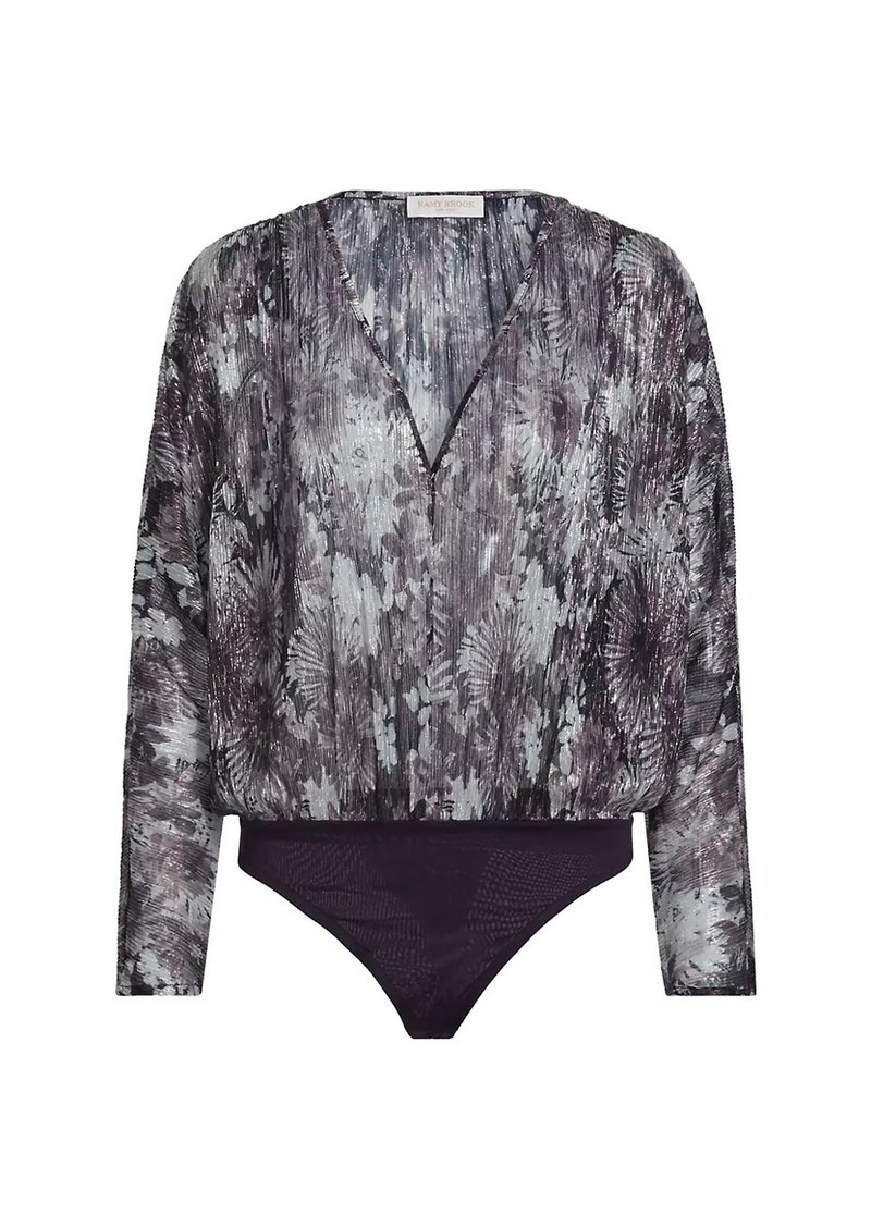 Ramy Brook Margot Metallic Floral Bodysuit