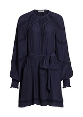 Ramy Brook Meredith Blouson-Sleeve Embroidered Dress