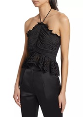 Ramy Brook Michelle Ruched Eyelet Top