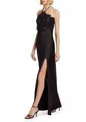 Ramy Brook Mora Floral Satin Gown