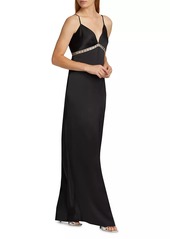 Ramy Brook Mosby Crystal-Trimmed Gown