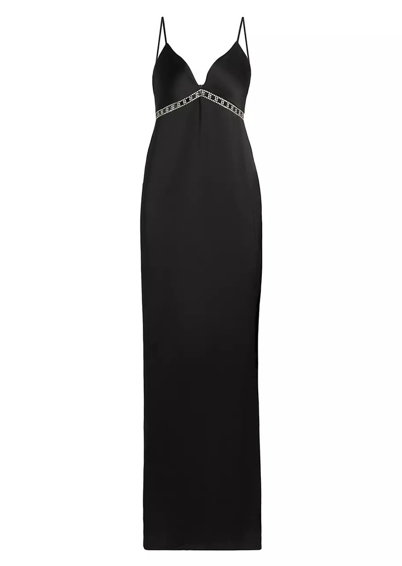 Ramy Brook Mosby Crystal-Trimmed Gown