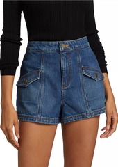 Ramy Brook Nova Denim High-Rise Shorts