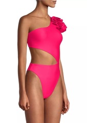 Ramy Brook Nyomi Rosette Cut-Out One-Piece Swimsuit
