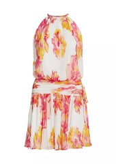 Ramy Brook Ollie Floral Plissé Minidress