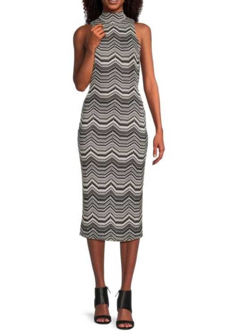 Ramy Brook Peggy Pattern Sheath Midi Dress