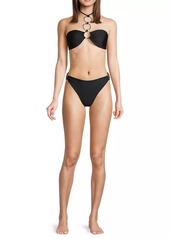 Ramy Brook Peri Ring-Embellished Bikini Bottom