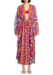 Ramy Brook Phebe Printed Tie-Waist Maxi Dress