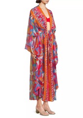 Ramy Brook Phebe Printed Tie-Waist Maxi Dress