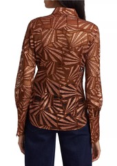 Ramy Brook Priscilla Abstract Satin Shirt