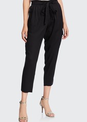 Ramy Brook Allyn Pleated Paperbag Cropped Pants