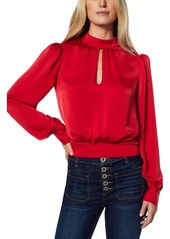 Ramy Brook Angela Keyhole Long Sleeve Top in True Red at Nordstrom