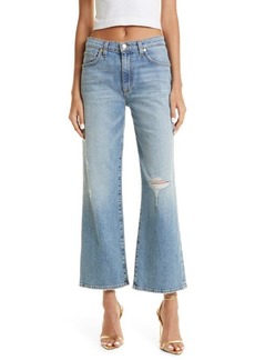 Ramy Brook Angela Ripped Crop Flare Jeans