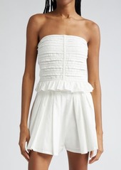 Ramy Brook Annie Strapless Cotton Crop Top