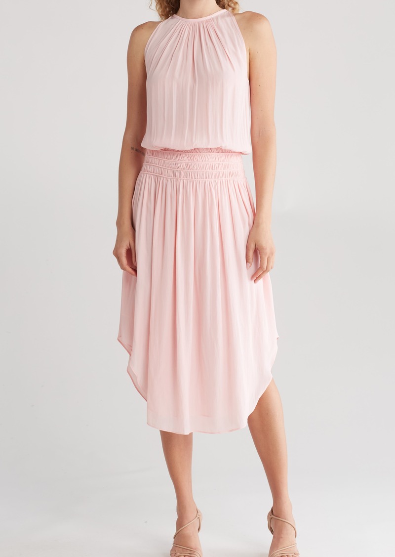 Ramy Brook Audrey Smocked Waist Sleeveless Midi Dress in Candy Pink at Nordstrom Rack