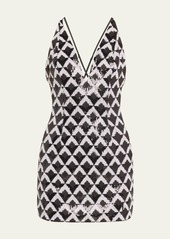Ramy Brook Berkley Sequined Checkmate Mini Dress