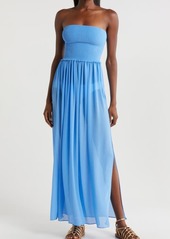 Ramy Brook Calista Strapless Georgette Cover-Up Dress