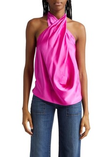 Ramy Brook Convertible Stretch Silk Charmeuse Top