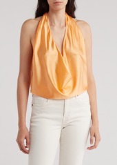 Ramy Brook Convertible Stretch Silk Charmeuse Top in Peach at Nordstrom Rack