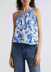 Ramy Brook Florence Print One-Shoulder Top