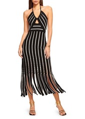 Ramy Brook Frida Stripe Halter Midi Dress