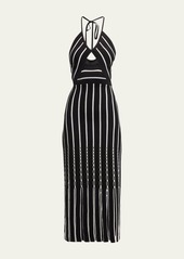 Ramy Brook Frida Striped Halter Dress