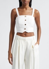 Ramy Brook Gabi Button Front Crop Tank