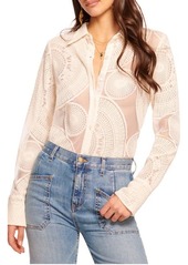 Ramy Brook Hulda Pattern Sheer Shirt