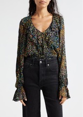 Ramy Brook Kendra Floral Print Ruffle Top